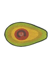 Fussmatte Avocado, Oberseite: Kokosfaser, Unterseite: PVC, Grün, Braun, Schwarz, 40 x 70 cm