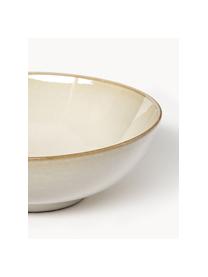 Set 12 stoviglie da colazione tonalità beige fatte a mano Thalia, 4 persone, Gres, Beige, Ø 23 x Alt. 3 cm
