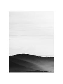 Ingelijste digitale print Mystic scenery, Lijst: eikenhout, gecoat, Zwart, wit, B 30 x H 40 cm