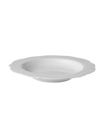 Platos hondos Muschel Loft, 4 uds., Porcelana, Blanco, Ø 23 x Al 3 cm