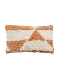 Housse de coussin rectangulaire Power, Orange, blanc cassé