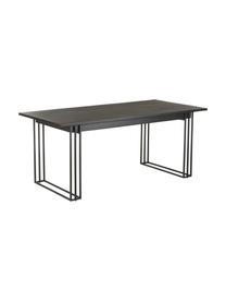 Table en bois massif noir Grant, Noir