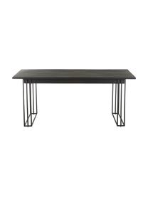 Mesa de comedor de madera maciza Grant, Tablero: madera de mango maciza ce, Estructura: metal con pintura en polv, Negro, An 180 x Al 90 cm