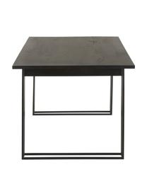 Mesa de comedor de madera maciza Grant, Tablero: madera de mango maciza ce, Estructura: metal con pintura en polv, Negro, An 180 x Al 90 cm