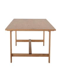 Mesa de comedor de madera de roble Nelson, 200 x 95 cm, Tablero: chapa de roble, Estructura: roble, Beige, An 200 x F 95 cm