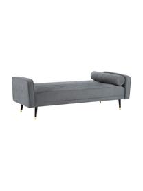 Sofa rozkładana z aksamitu Alessia (3-osobowa), Tapicerka: poliester, Nogi: drewno bukowe, lakierowan, Ciemny szary, S 212 x G 93 cm