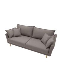 Sofa z funkcja spania i miejscem do przechowywania Mia (3-osobowa), Tapicerka: kaszmir, Nogi: drewno bukowe, Taupe, S 228 x G 102 cm