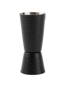 Verre mesureur noir surface martelée Onur, Acier inoxydable, enduit et battu, Noir, Ø 4 x haut. 10 cm