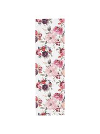 Katoenen tafelloper Florisia met bloemen motief, 100% katoen, Roze, wit, lila, groen, B 50 x L 160 cm