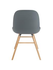 Sedia Albert Kuip, Seduta: 100% polipropilene, Piedini: legno di frassino, Grigio-blu, Larg. 49 x Prof. 55 cm