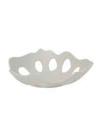 Cuenco decorativo Monstera, Ø 30 cm, Gres, Blanco mate, Ø 30 x Al 10