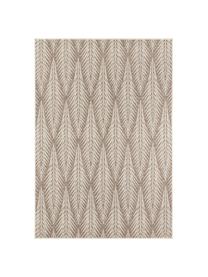 Design In- & Outdoor-Teppich Pella mit grafischem Muster, 100% Polypropylen, Taupe, Beige, B 140 x L 200 cm (Grösse S)