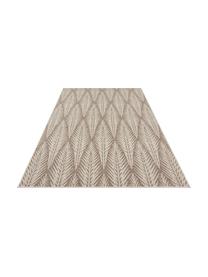 Design In- & Outdoor-Teppich Pella mit grafischem Muster, 100% Polypropylen, Taupe, Beige, B 140 x L 200 cm (Grösse S)