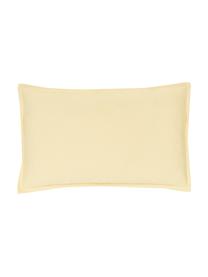 Housse de coussin en coton jaune clair Mads, 100 % coton, Jaune, larg. 30 x long. 50 cm