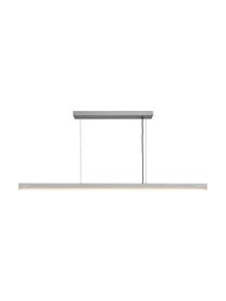 Grote LED hanglamp Skylar in zilverkleur, Lampenkap: gecoat aluminium, Diffuser: kunststof, Baldakijn: gecoat aluminium, Zilverkleurig, 115 x 4 cm