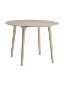 Ronde houten eettafel Jolina van rubberhout, Ø 106 cm, Tafelblad: MDF, Poten: massief rubberhout, Rubberhout, Ø 106 x H 76 cm