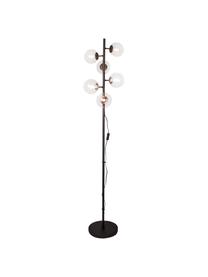 Lámpara de pie Move, Pantalla: vidrio, Cable: plástico, Negro, transparente, Ø 35 x Al 160 cm