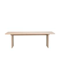 Mesa de comedor de madera de roble Emmett, 240 x 95 cm, Madera de roble maciza aceitada con certificado FSC, Madera de roble clara, An 240 x F 95 cm