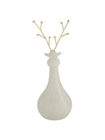 Decoratief object Rudolph, Wit, messingkleurig, 7 x 19 cm