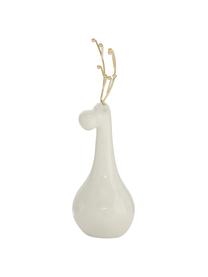 Accessoire décoratif cerf Rudolph, Blanc, couleur laitonnée