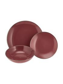 Set di piatti Royal Passion 18 pz, Terracotta, Bordeaux, rosso scuro, blu grigio, rosa, grigio chiaro, grigio scuro, Set in varie misure