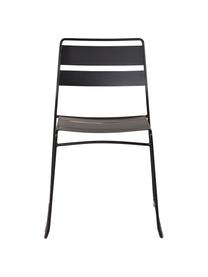 Krzesło ogrodowe z metalu Lina, Czarny, S 47 x G 55 cm
