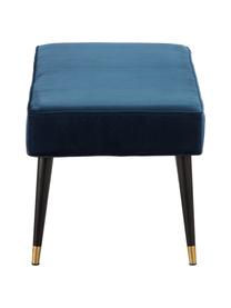 Banquette en velours Beverly, Bleu foncé