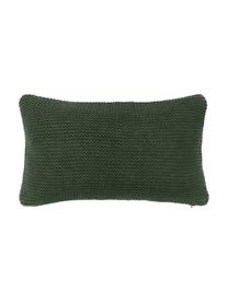 Housse de coussin rectangulaire tricot vert foncé Adalyn, Vert