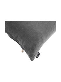 Coussin en velours Shadow, Anthracite, gris clair