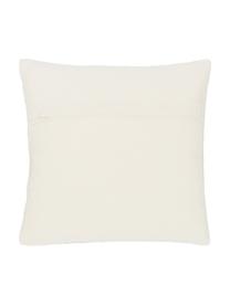 Housse de coussin 45x45 en coton blanc crème Ilari, 100 % coton, Couleur crème, larg. 45 x long. 45 cm