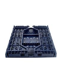 Caja plegable apilable Navy, mediana, Plástico reciclado, Azul marino, An 40 x Al 14 cm