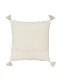 Housse de coussin à motif en relief Royal, 100 % coton, Blanc cassé, larg. 45 x long. 45 cm