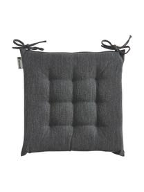 Cuscino sedia da esterno grigio scuro Olef, 100% cotone, Grigio scuro, Larg. 40 x Lung. 40 cm