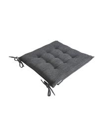 Coussin de chaise d'extérieur gris foncé Olef, 100 % coton, Gris foncé, larg. 40 x long. 40 cm