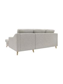 Sofa narożna z funkcją spania i miejscem do przechowywania Sweden, Tapicerka: poliester, Nogi: drewno naturalne, Odcienie kremowego, S 224 x G 149 cm