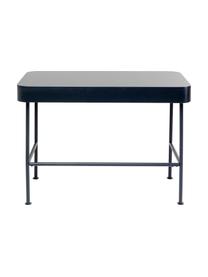 Bureau Montieri in donkergrijs, Poten: gepoedercoat staal, Handvatten: gepoedercoat staal, Houtkleurig, antraciet, B 100 x H 55 cm