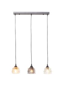 Lampa wisząca ze szkła Ruffle, Pomarańczowy, szary, odcienie bursztynowego, S 69 x W 17 cm