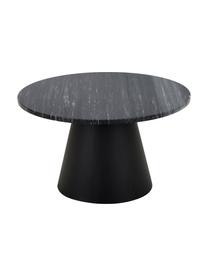 Table basse ronde en marbre Mary, Marbre noir, noir