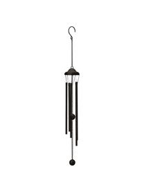 Windspiel Roya, Metall, beschichtet, Schwarz, Ø 9 x H 78 cm