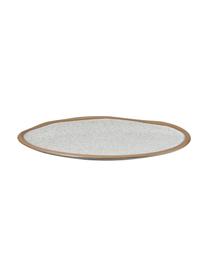 Assiette plate grès Caja, 2 pièces, Beige, brun