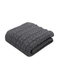 Coperta lavorata a maglia color grigio scuro Caleb, 100% cotone pettinato

Il cotone è delicato sulla pelle, ha un basso potenziale di allergia ed è molto resistente, Grigio scuro, Larg. 130 x Lung. 170 cm