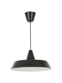 Lámpara de techo Jubilee, estilo escandinavo, Pantalla: acero pintado, Anclaje: plástico, Cable: cubierto en tela, Negro, Ø 40 x Al 20 cm
