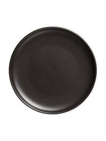 Ontbijtborden Okinawa, 6 stuks, Keramiek, Mat zwart, Ø 20 cm