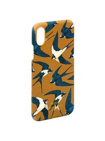 Telefoonhoesje Swallow voor iPhone X, Siliconen, Oranje, blauw, beige, 7 x 15 cm