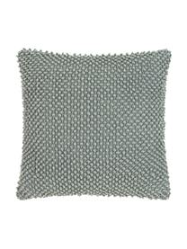 Housse de coussin 45x45 vert sauge Indi, 100 % coton, Vert sauge, larg. 45 x long. 45 cm