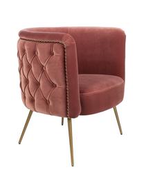 Fauteuil cocktail en velours rose Such A Stud, Velours rose vif