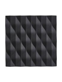 Podstawka pod gorące naczynia Origami Wave, 2 szt., Silikon, Czarny, S 16 x G 16 cm