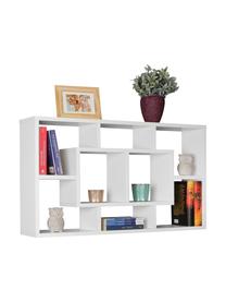 Libreria moderna in bianco opaco Alex, Pannello di fibra a media densità (MDF), impiallacciato, rivestito in melamina, Bianco, Larg. 85 x Alt. 48 cm