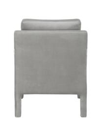 Samt-Sessel Claudette in Grau, Bezug: Samt (100% Polyester) Der, Gestell: Massives Kiefernholz, Spe, Grau, B 65 x T 75 cm