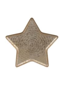 Ciotola decorativa Star, Alluminio rivestito, Ottone opaco, Larg. 33 x Alt. 2 cm